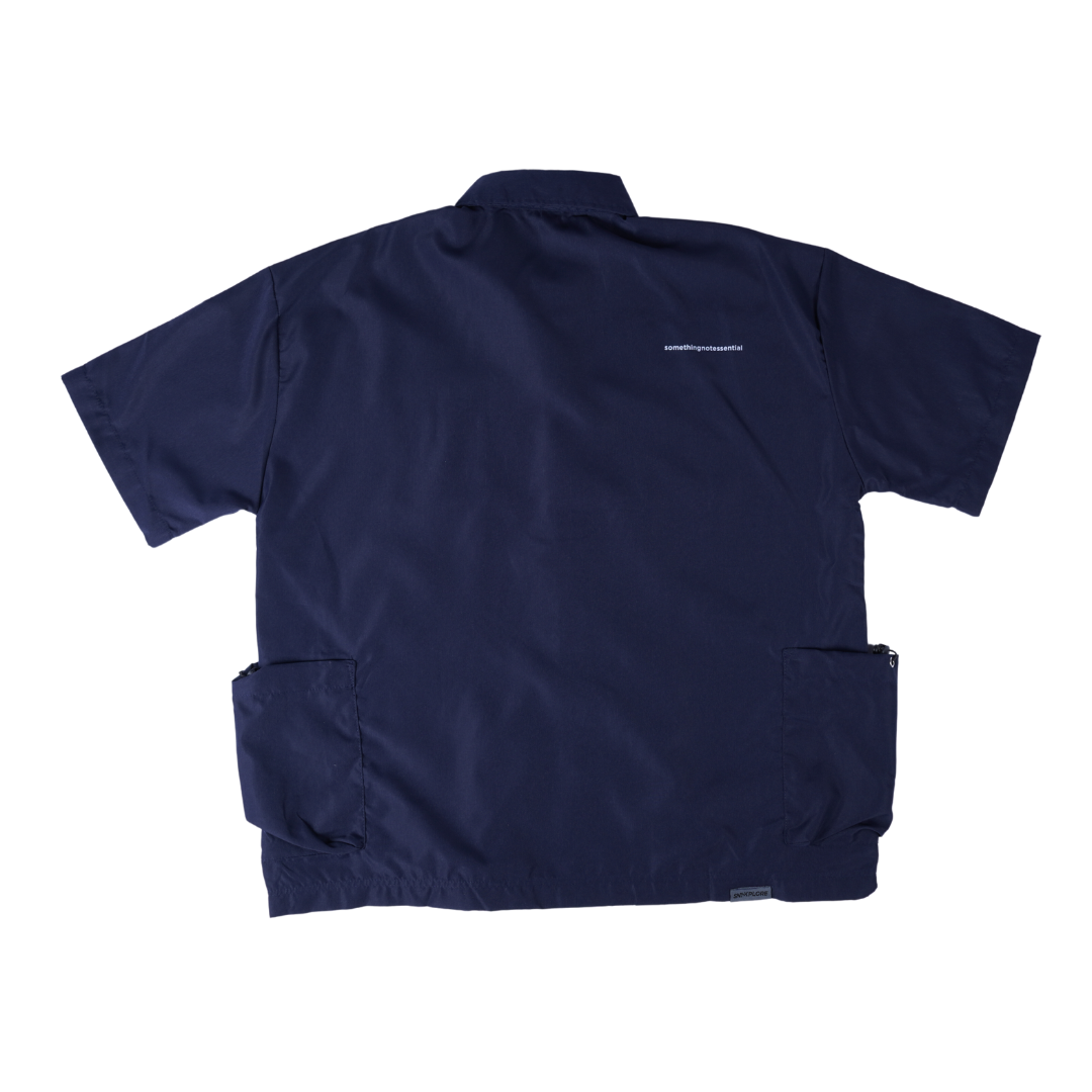 Side Pocket Short Sleeve Shirt 'Navy'