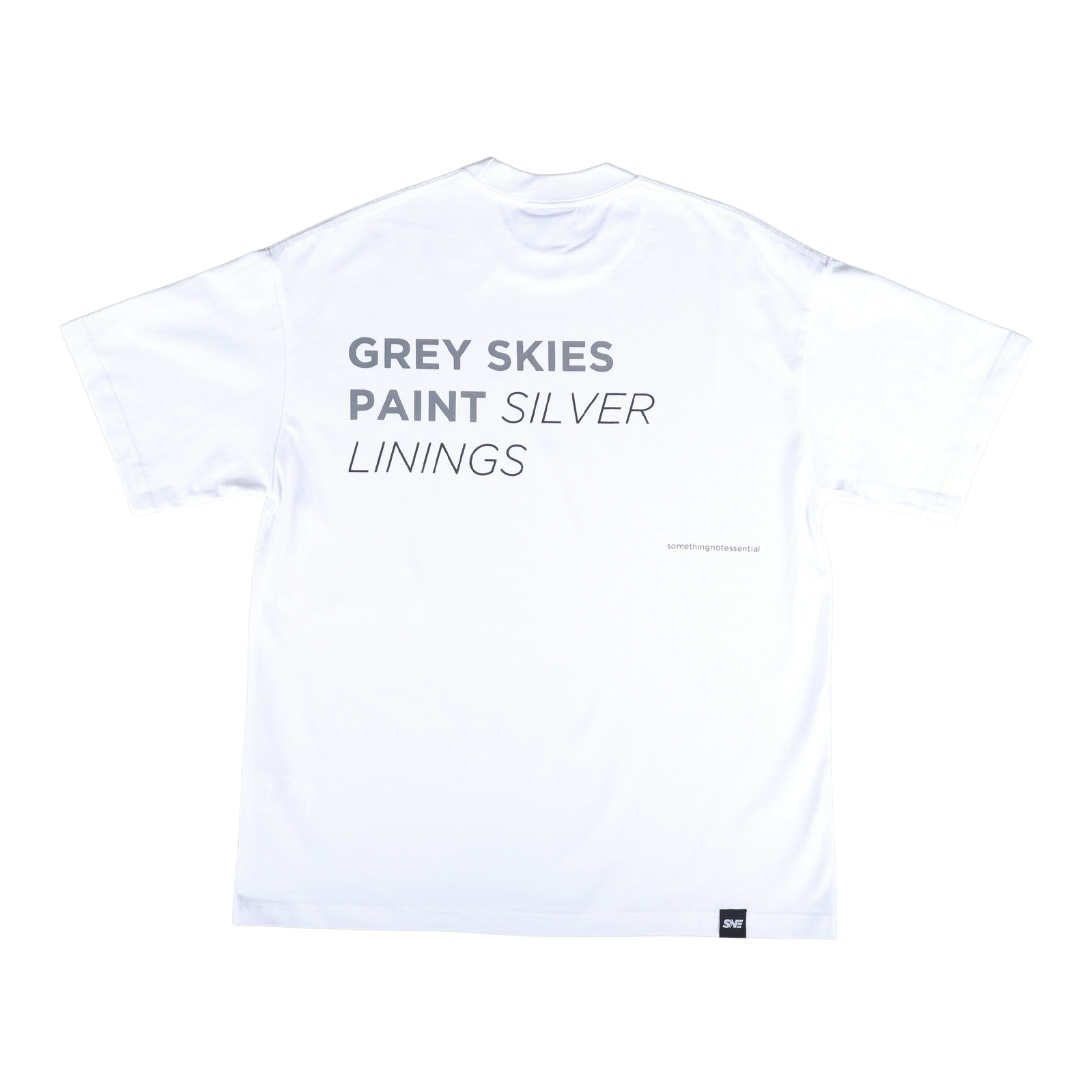 Silver Lining Oversized Tee 'White'