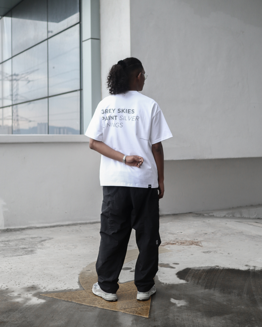 Silver Lining Oversized Tee 'White'
