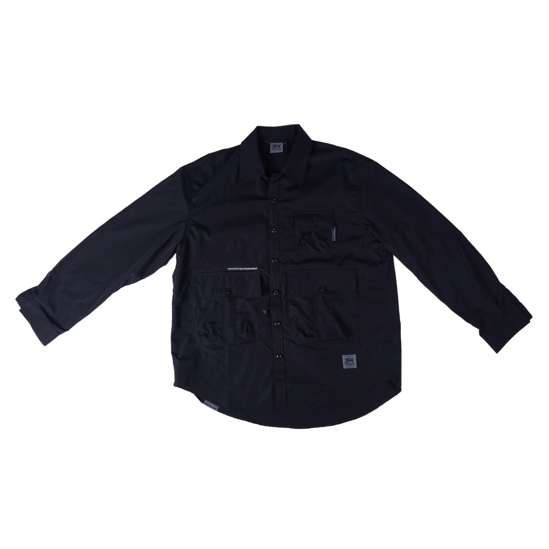 Ripstop Long Sleeve Shirt 'Black'