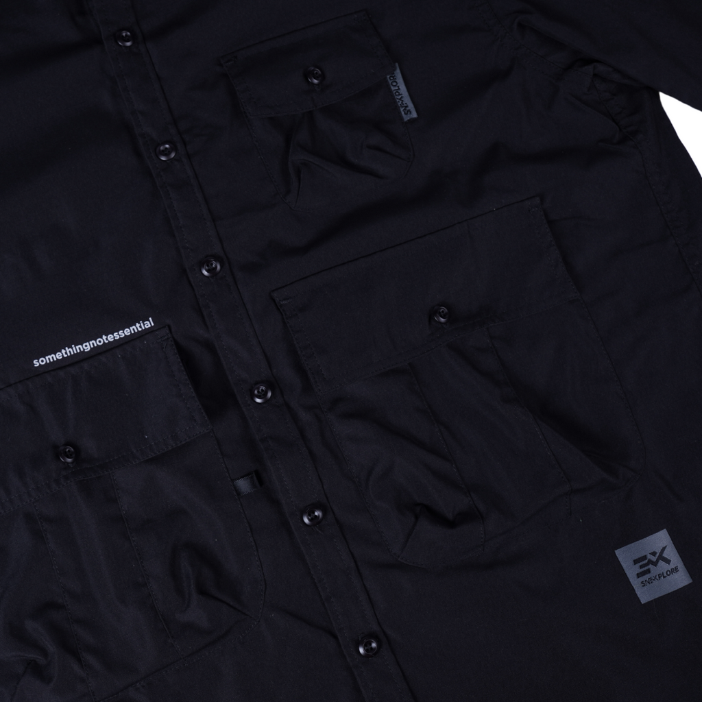 Ripstop Long Sleeve Shirt 'Black'