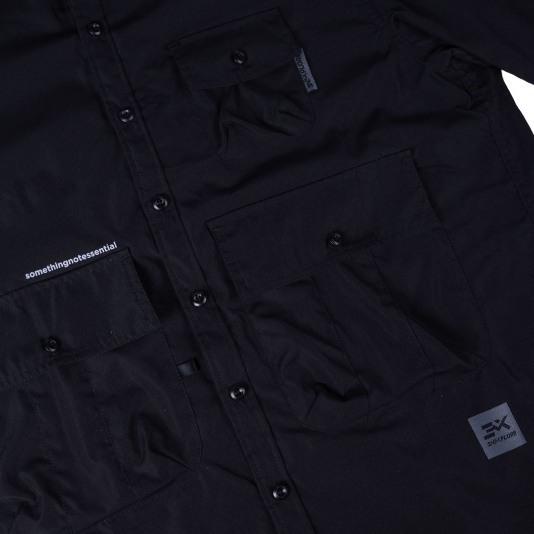 Ripstop Long Sleeve Shirt 'Black'