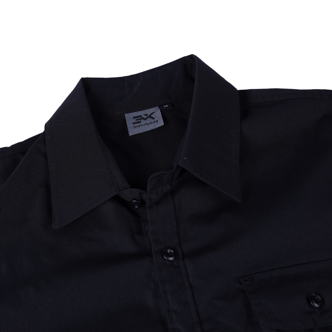 Ripstop Long Sleeve Shirt 'Black'