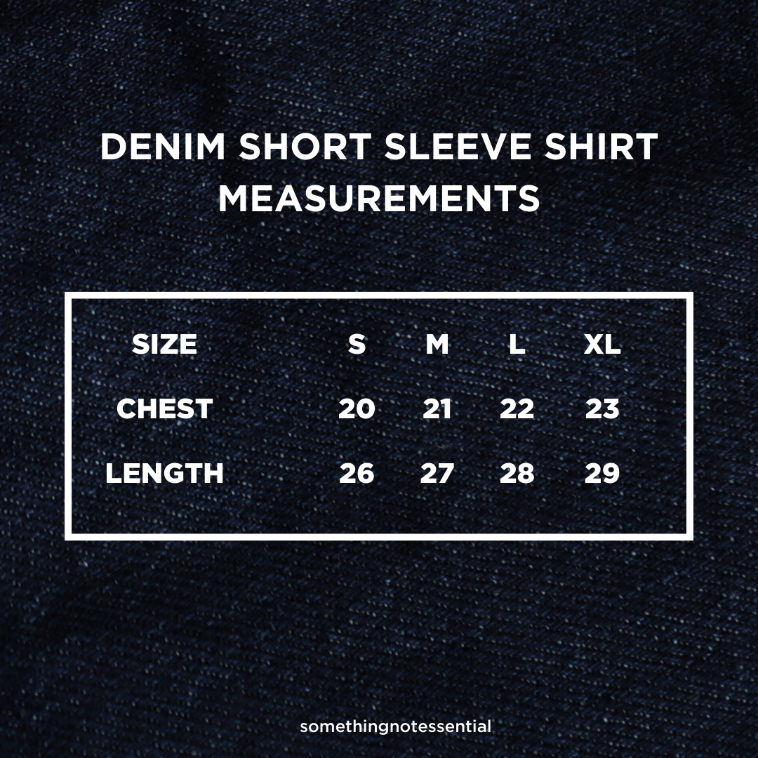 Short Sleeve Denim Shirt 'White'