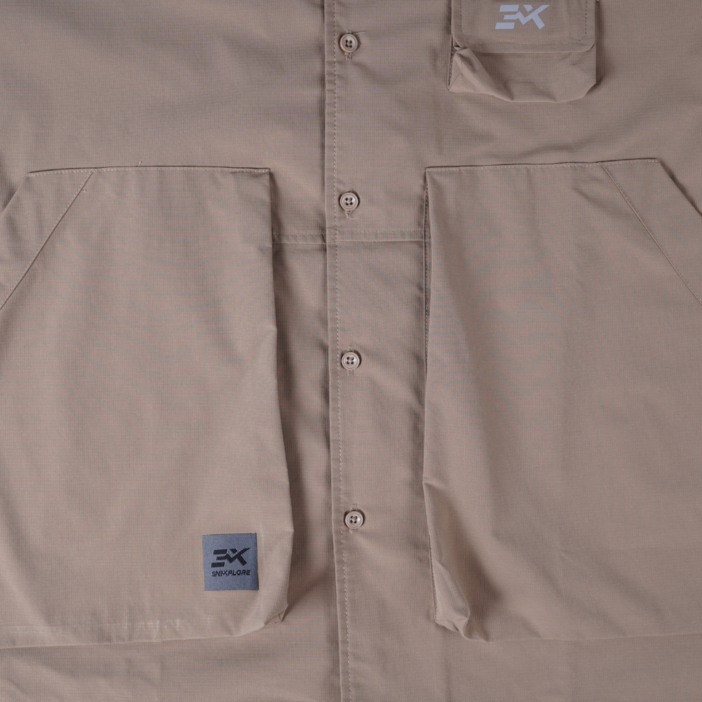 Waterproof Short Sleeve Shirt 'Khaki'