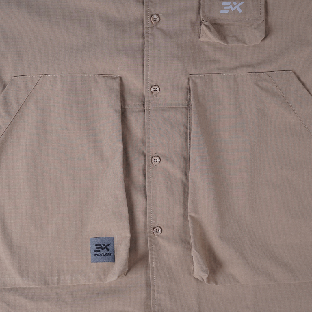 Waterproof Short Sleeve Shirt 'Khaki'