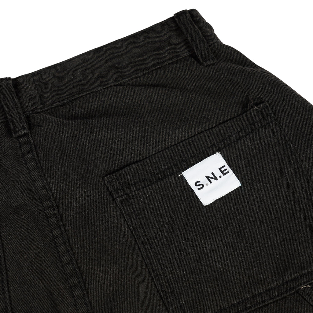 Washed Black Double Knee Jorts