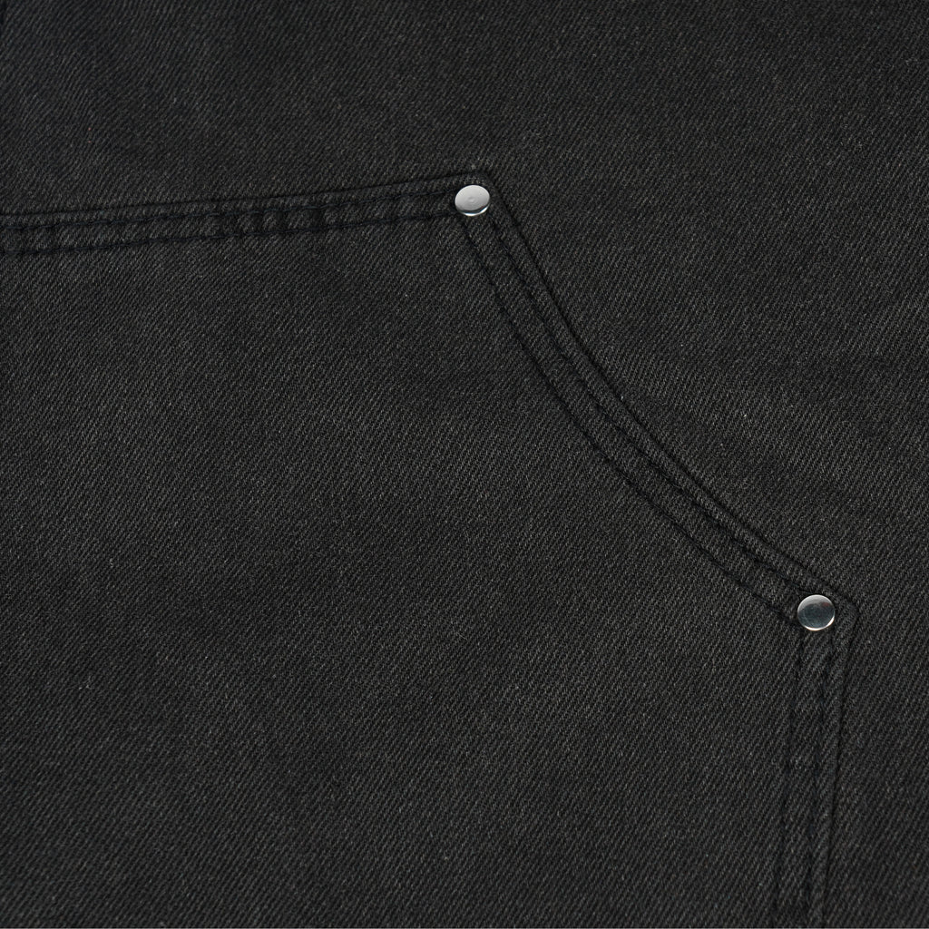 Washed Black Double Knee Jorts