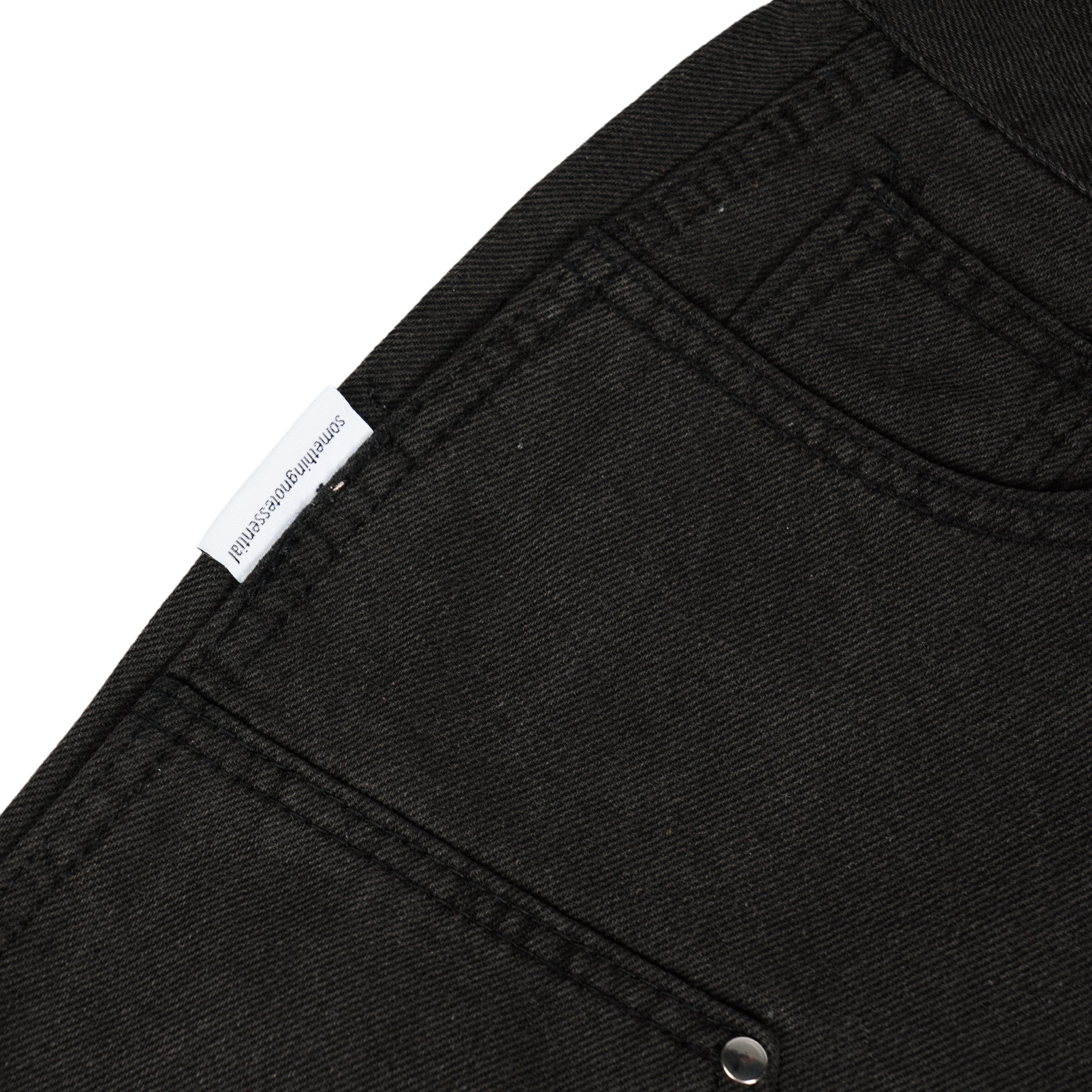 Washed Black Double Knee Jorts