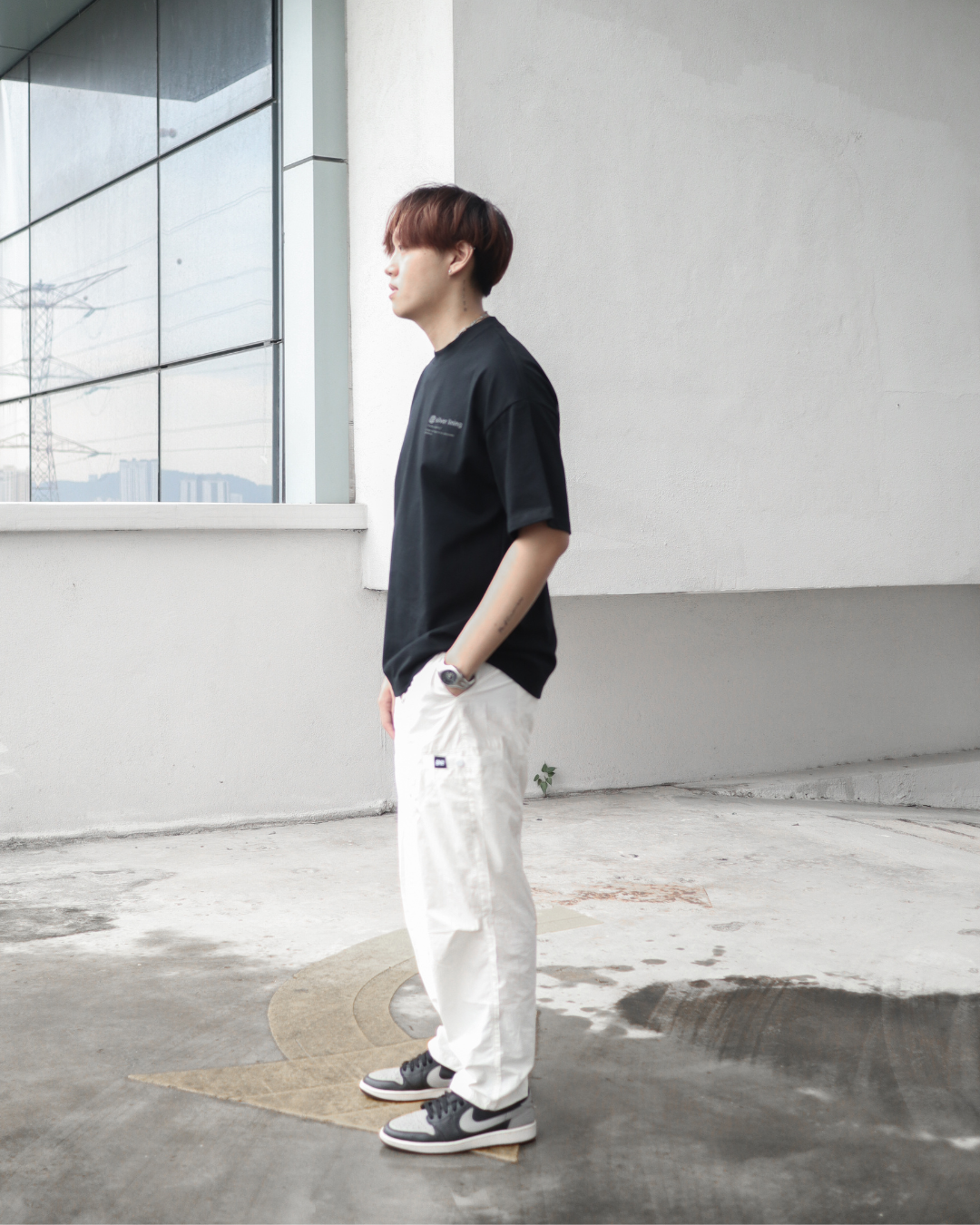 Silver Lining Nylon Pants 'White'