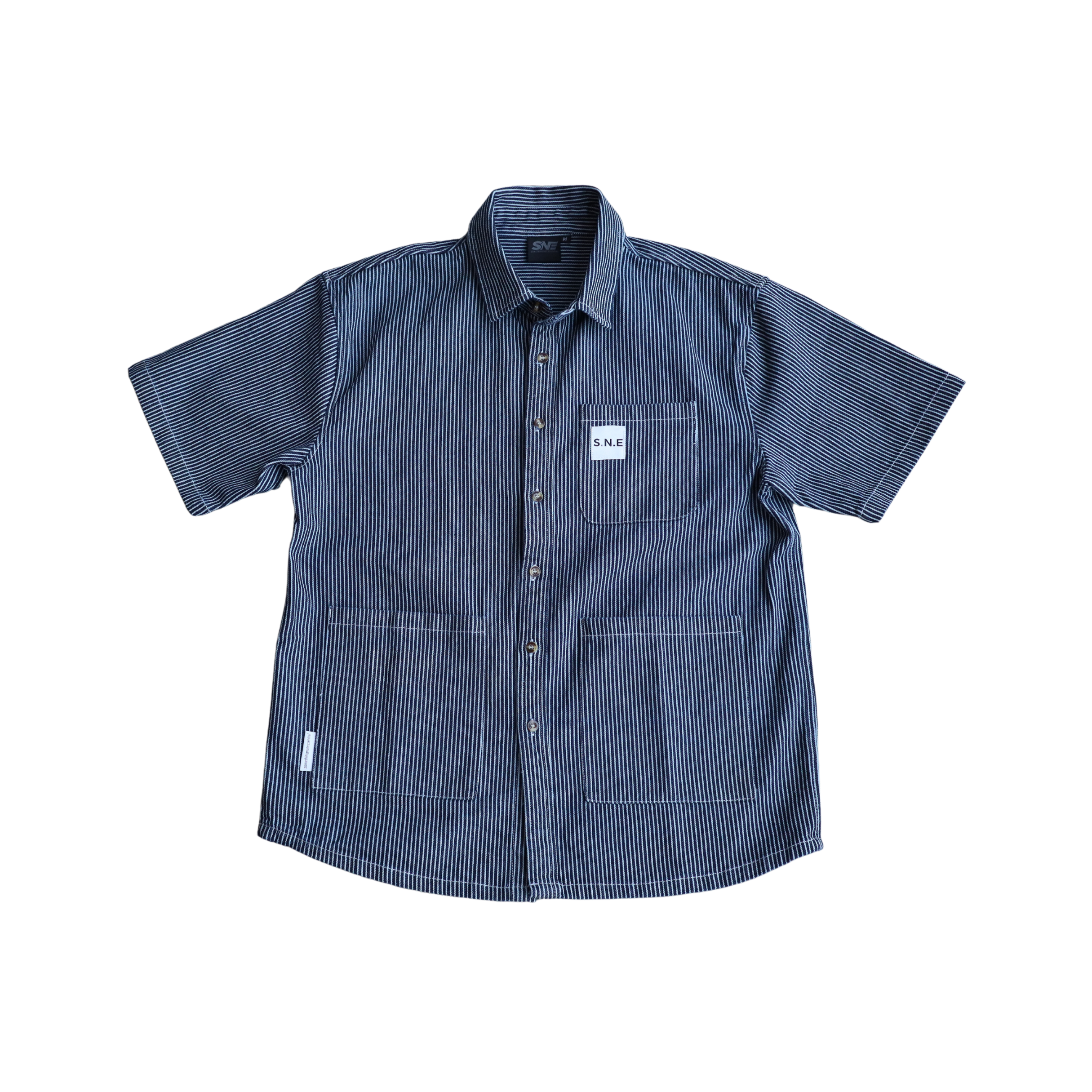 Short Sleeve Denim Shirt 'Blue'
