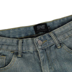 Washed Blue Double Knee Jorts