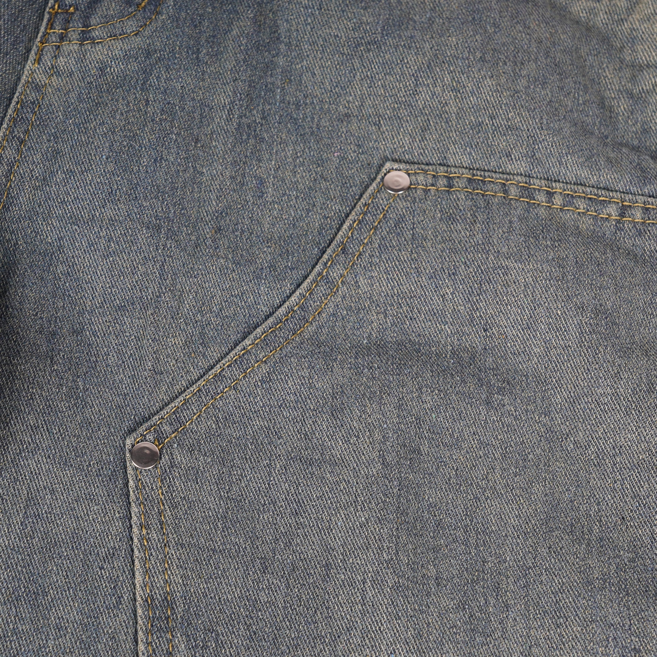 Washed Blue Double Knee Jorts