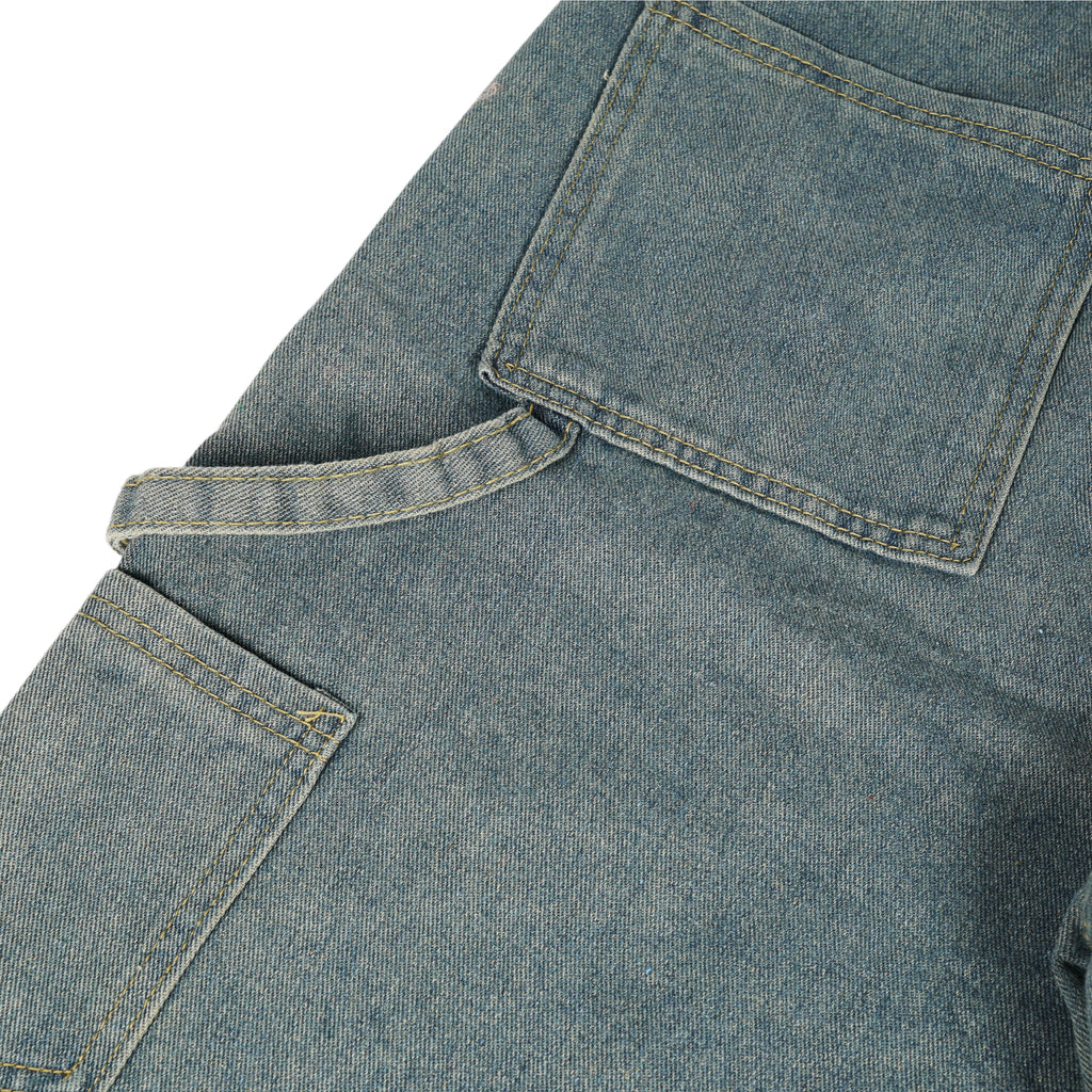 Washed Blue Double Knee Jorts
