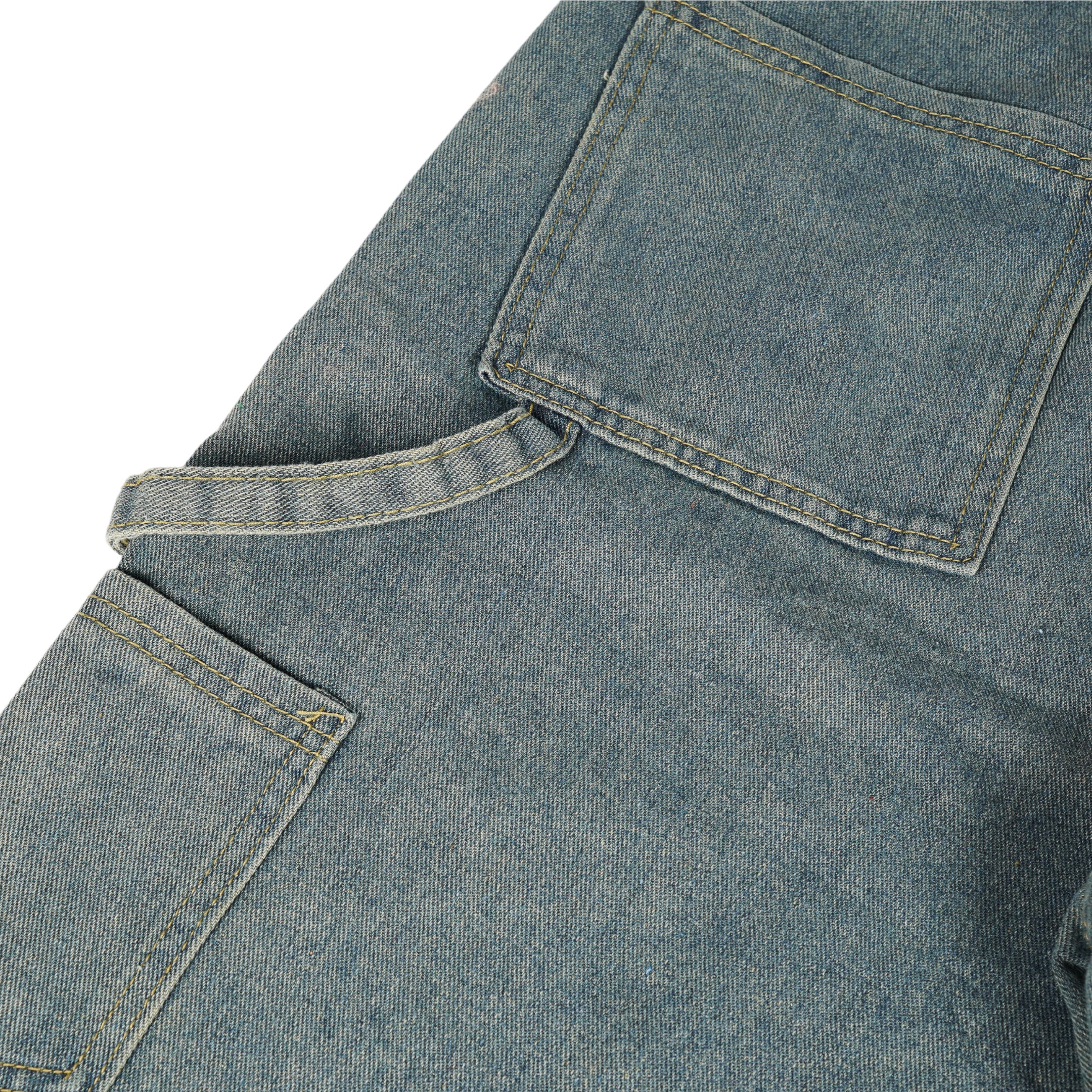 Washed Blue Double Knee Jorts