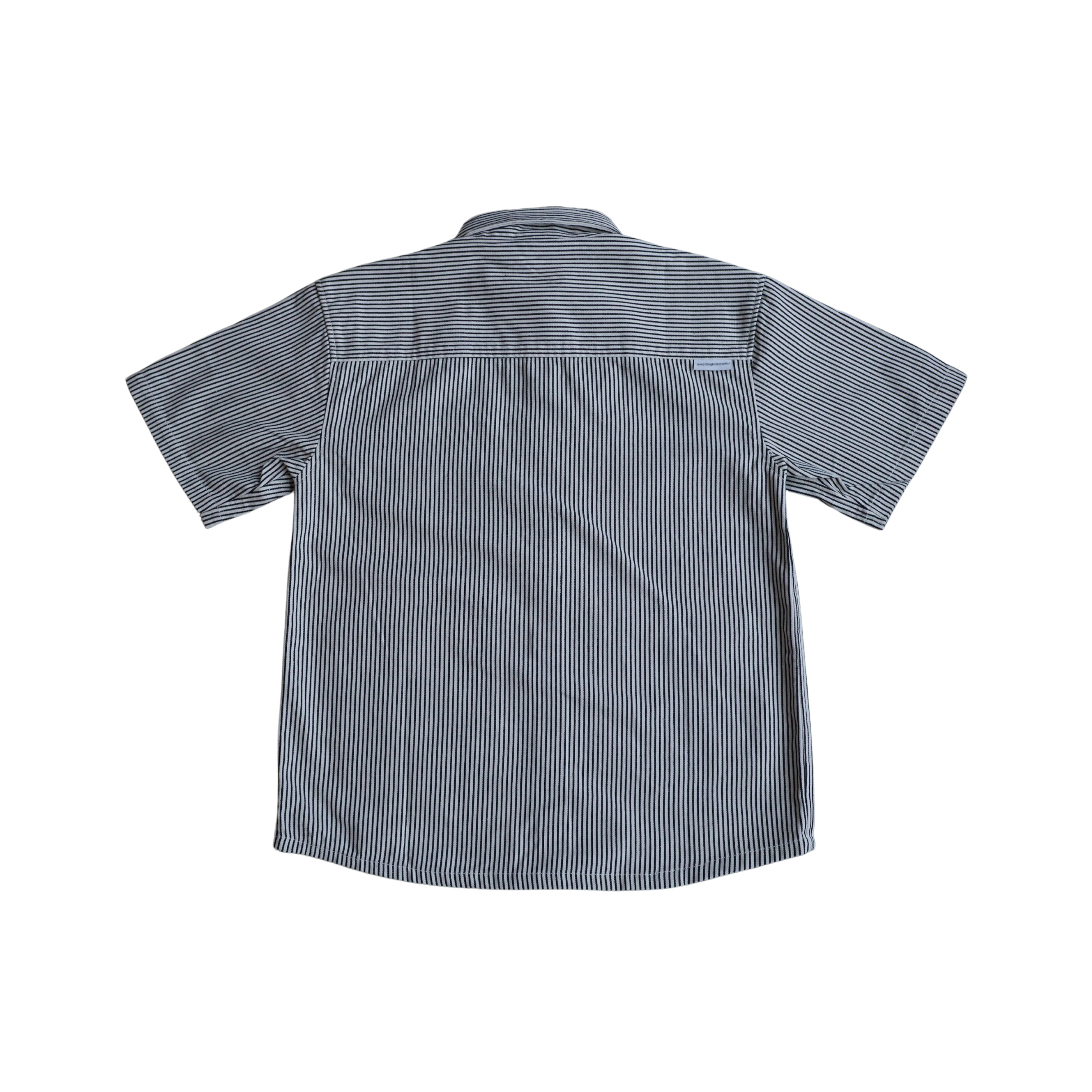 Short Sleeve Denim Shirt 'White'