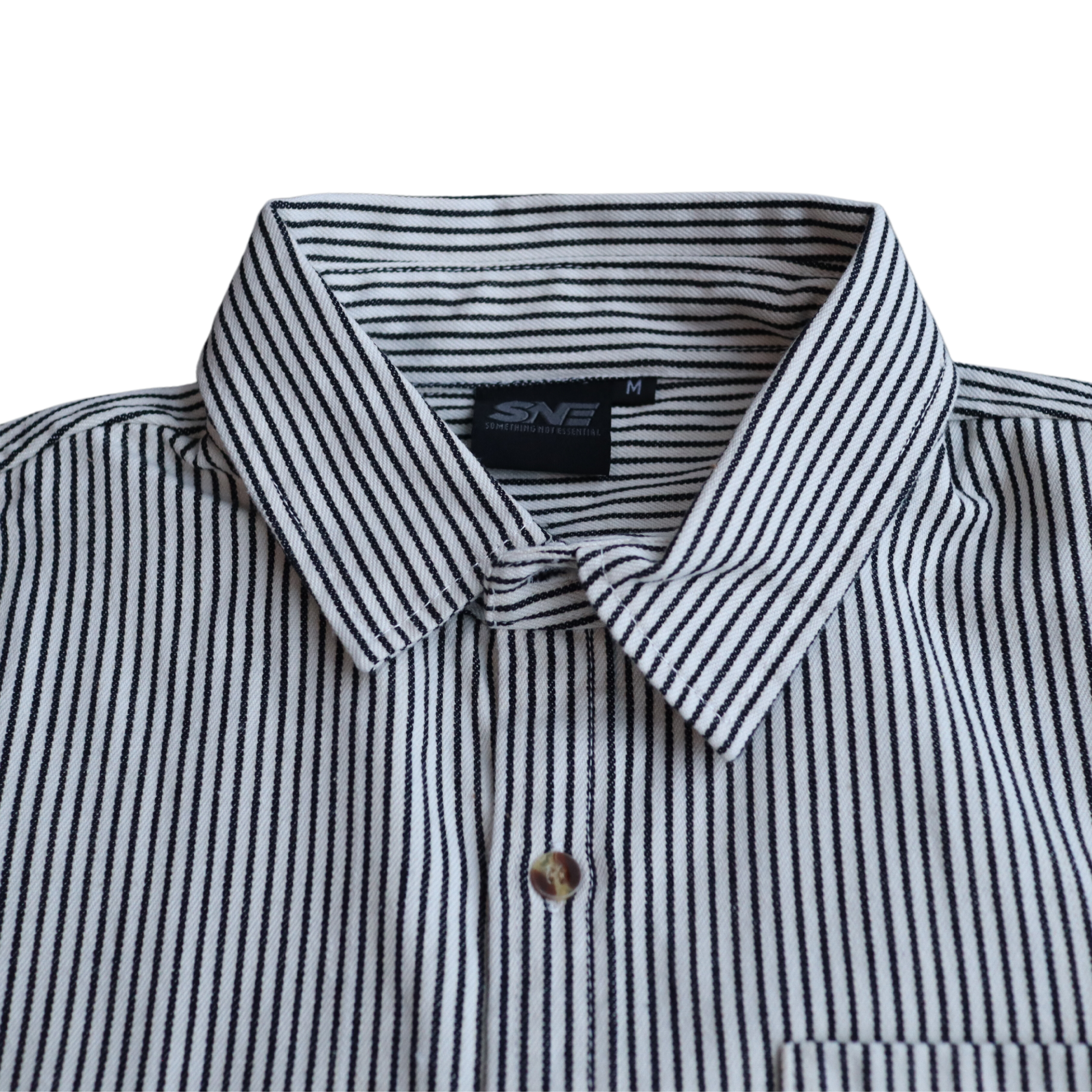 Short Sleeve Denim Shirt 'White'