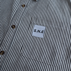 Short Sleeve Denim Shirt 'White'