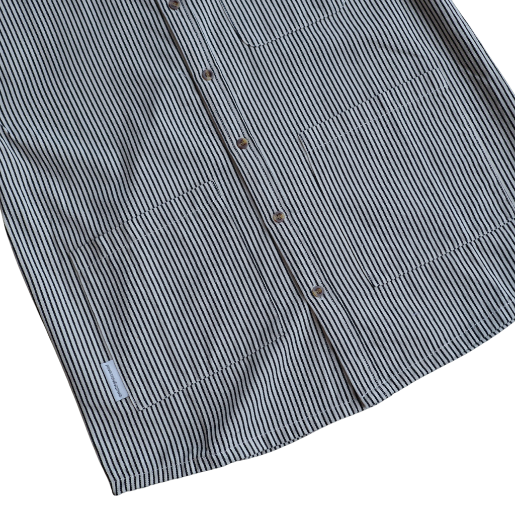 Short Sleeve Denim Shirt 'White'