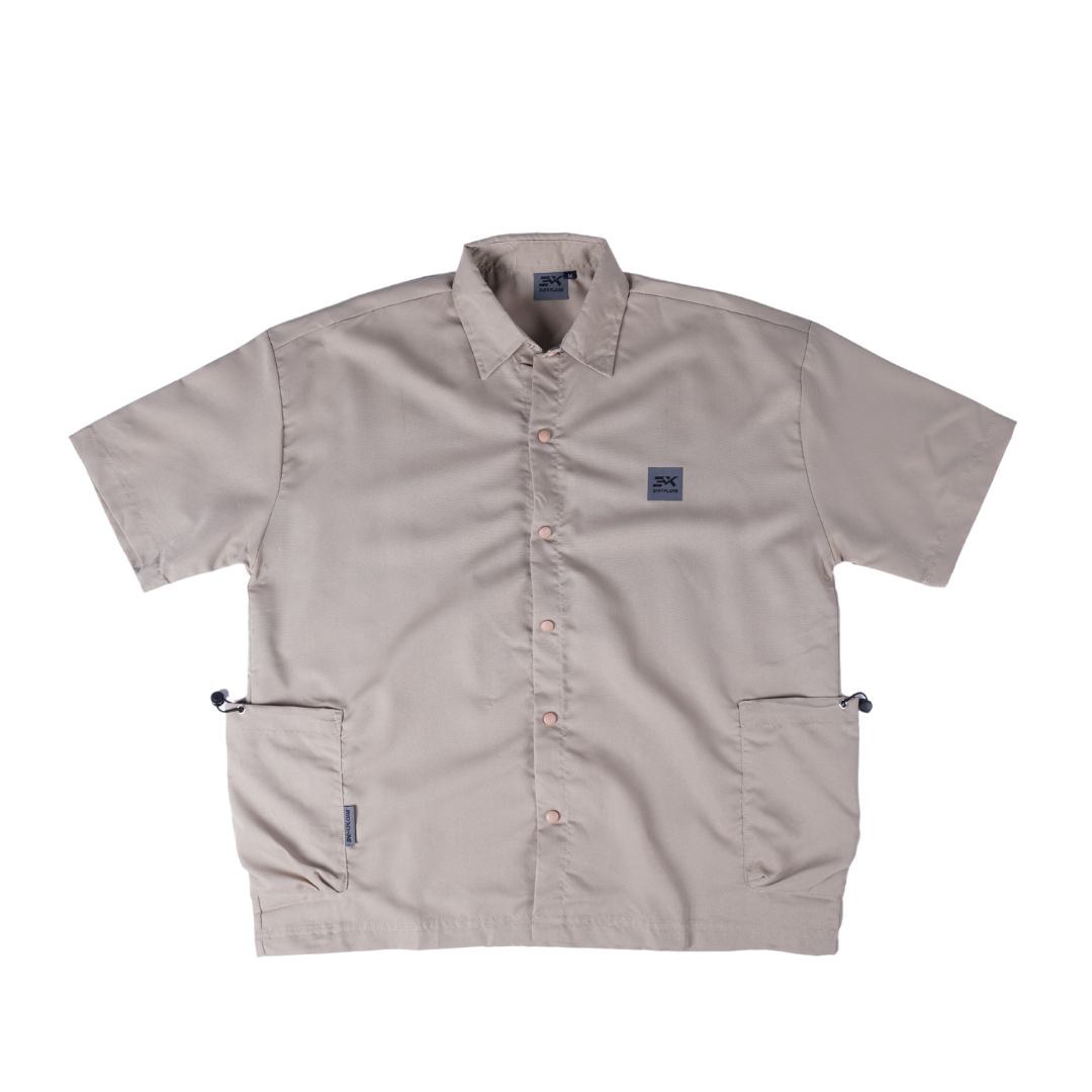 Side Pocket Short Sleeve Shirt 'Khaki'
