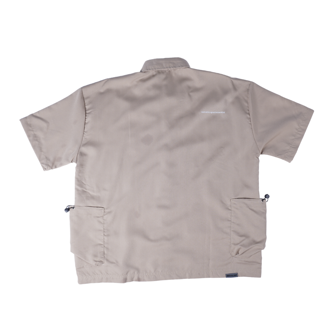 Side Pocket Short Sleeve Shirt 'Khaki'