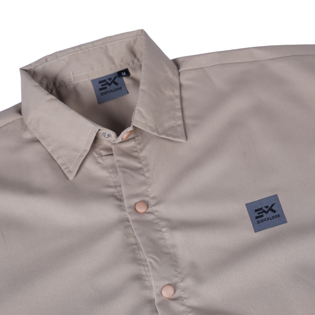 Side Pocket Short Sleeve Shirt 'Khaki'
