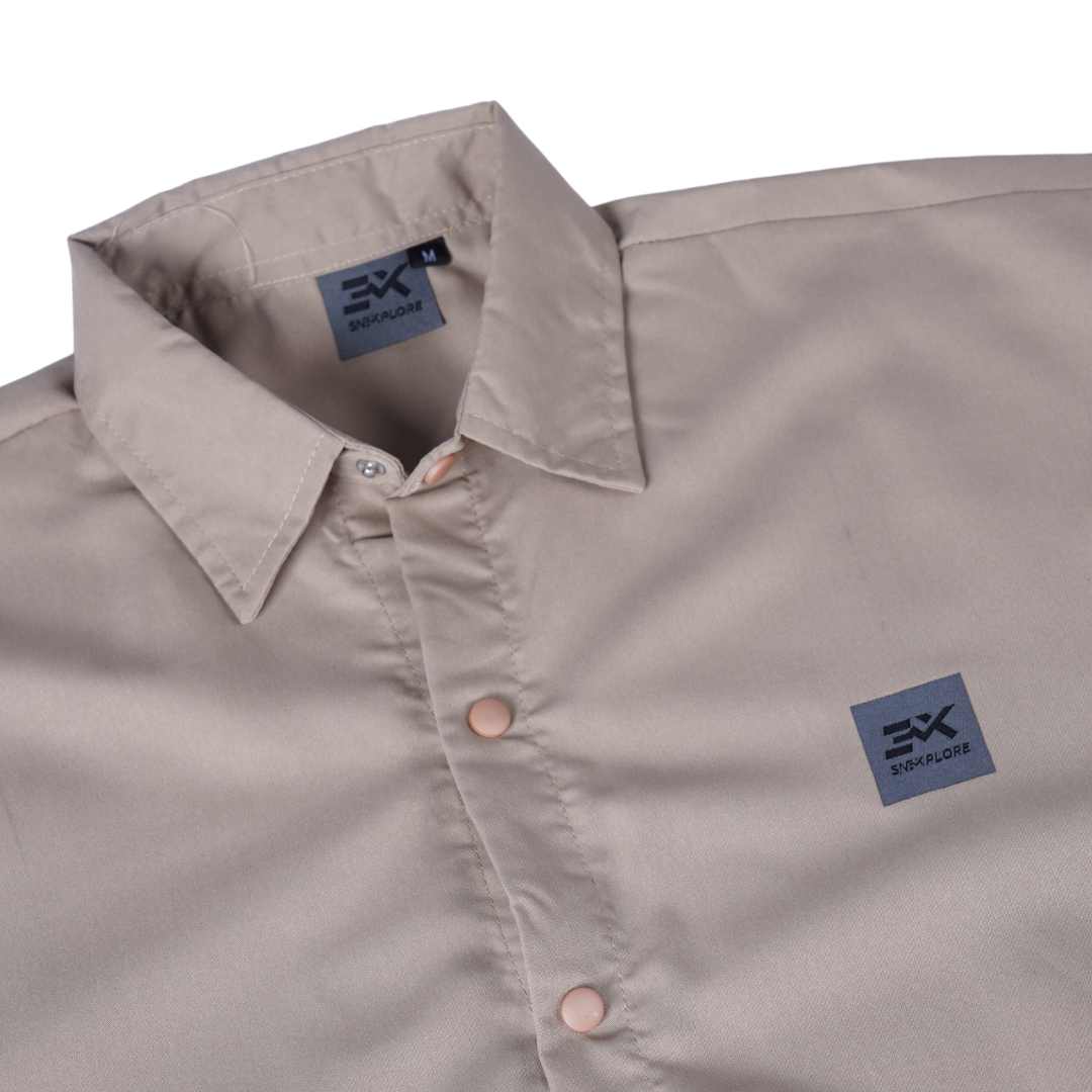Side Pocket Short Sleeve Shirt 'Khaki'