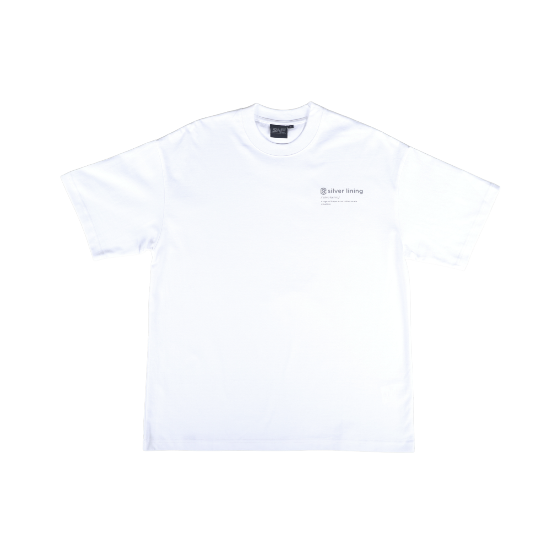 Silver Lining Oversized Tee 'White'