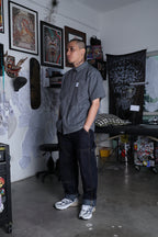 Short Sleeve Denim Shirt 'Blue'