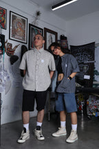 Short Sleeve Denim Shirt 'Blue'