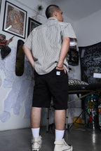 Short Sleeve Denim Shirt 'White'