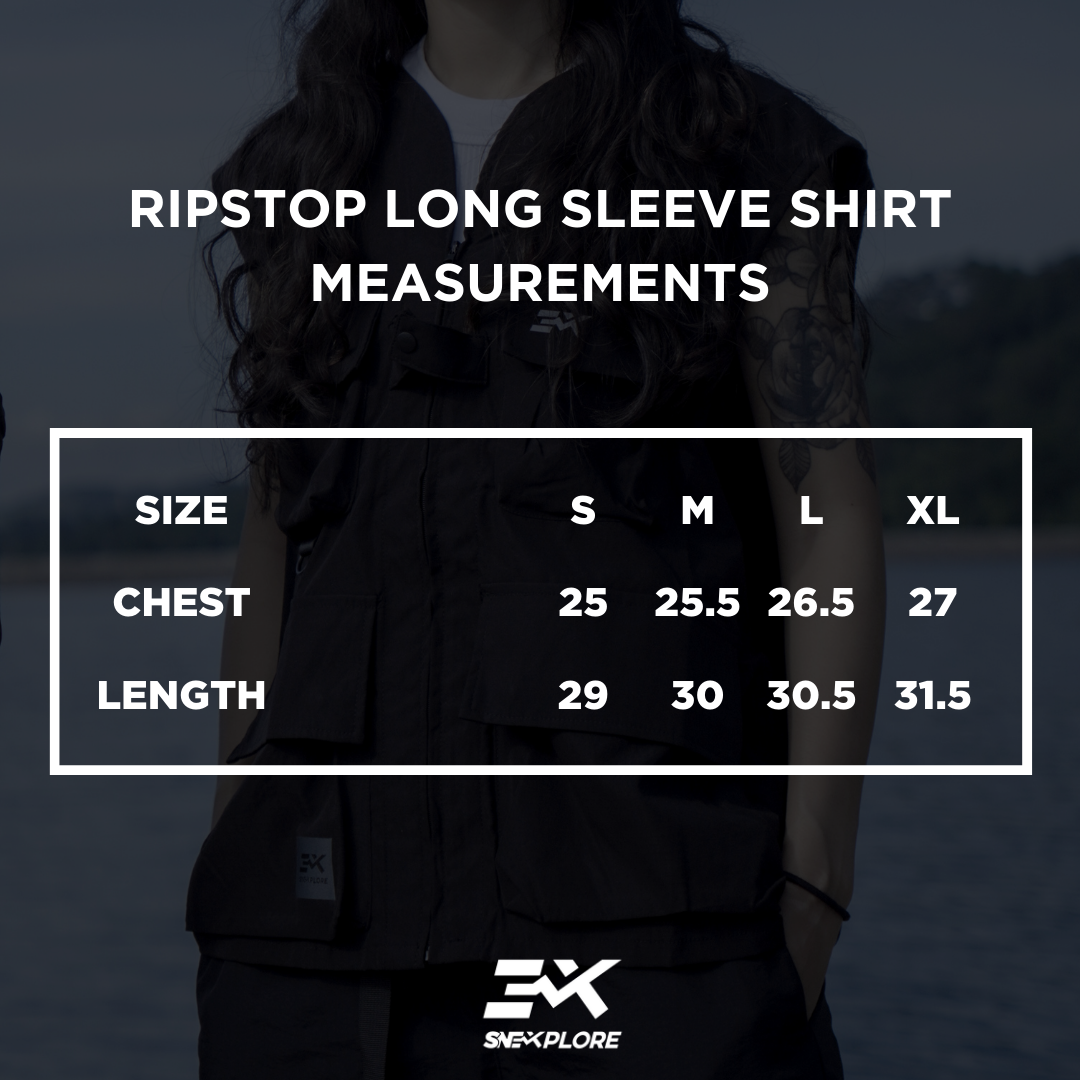 Ripstop Long Sleeve Shirt 'Black'
