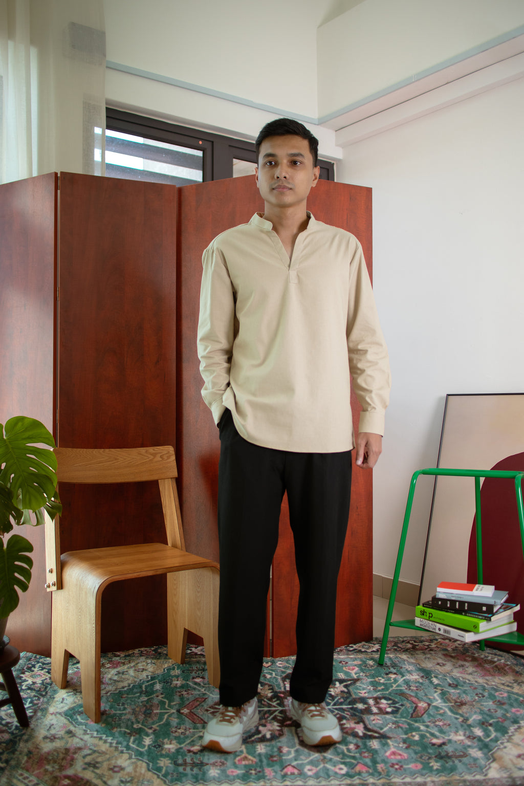 Kurta Shirt 'Sand Beige'
