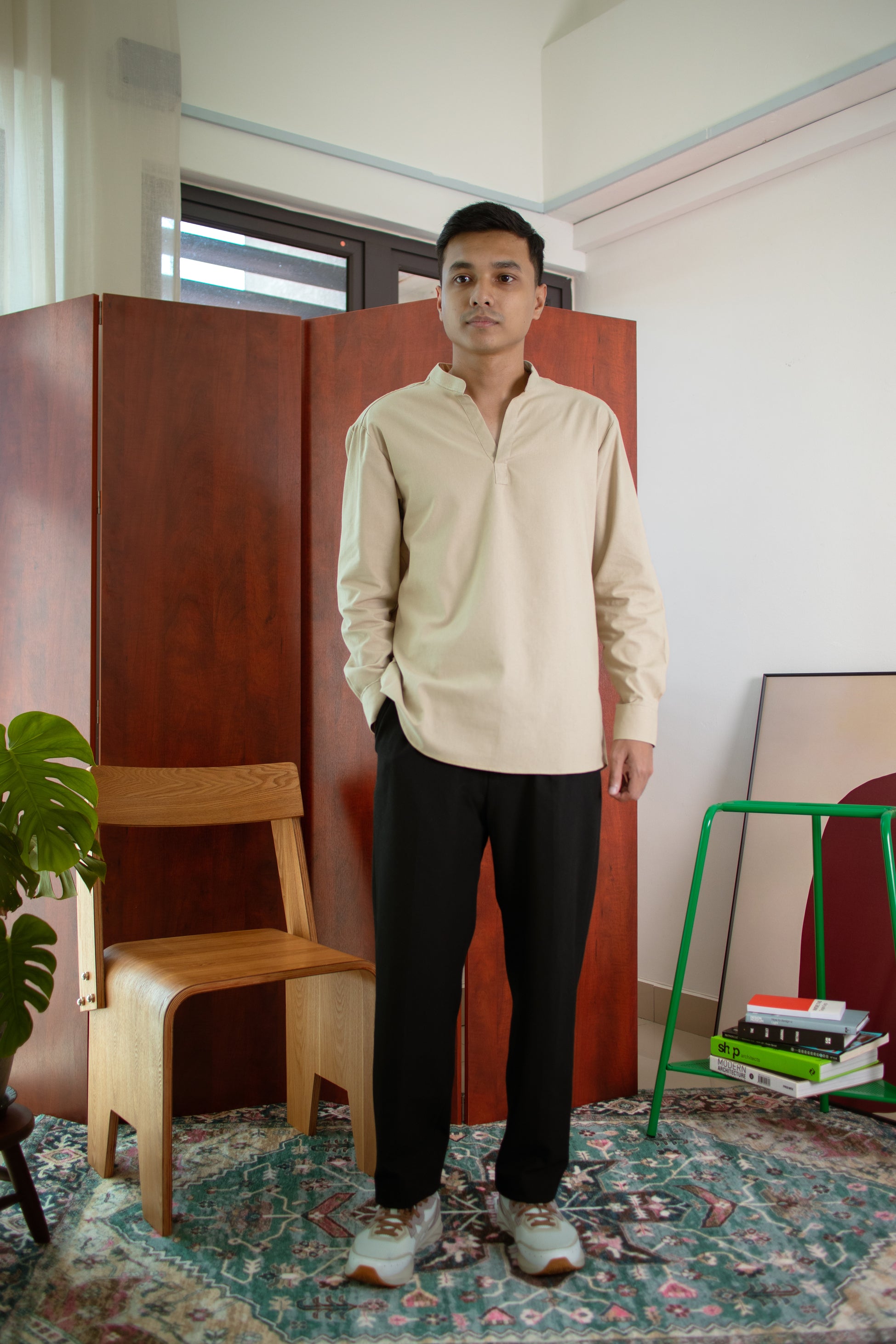 Kurta Shirt 'Sand Beige'